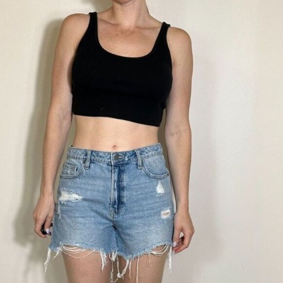 Hidden Distressed 100% Cotton Denim Shorts Size Medium - Picture 1 of 11